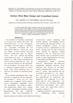 Surface Mine Blast Design and Consultant System