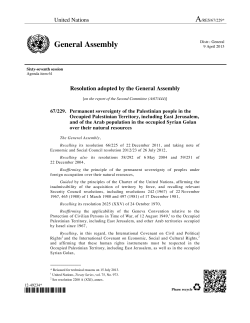 A/RES/67/229 - State of Palestine Mission to the United Nations