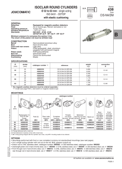 ISOCLAIR ROUND CYLINDERS 438
