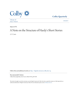 A Note on the Structure of Hardy`s Short Stories
