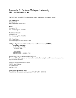 EMU Spill Response Plan - Eastern Michigan University