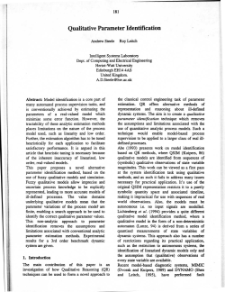 Qualitative Parameter Identification