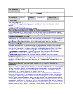 task 1B Lesson Plans