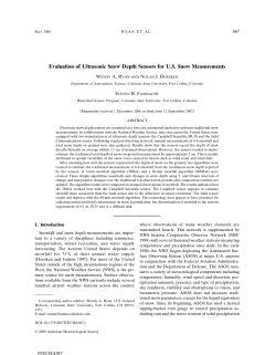 Evaluation of Ultrasonic Snow Depth Sensors for U.S. Snow
