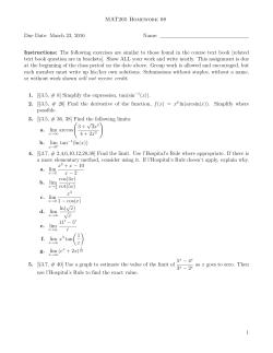 MAT265 Homework 08 Due Date: March 23, 2016 Name