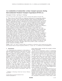 An examination of summertime cyclone transport processes during