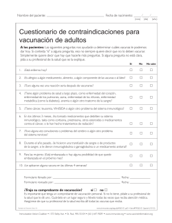 Screening Checklist for Contraindications to