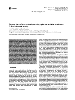 Thermal force effects on sldwly rotating, spherical artificial satellites