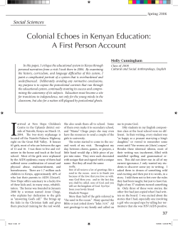 Colonial Echoes in Kenyan Education: A First