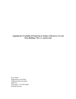 Adapting the Treadmill of Production to Studies of Resource Use