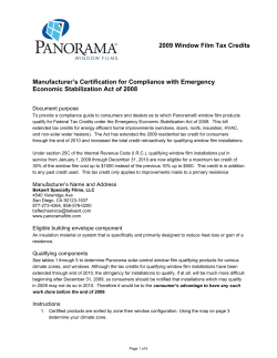 Manufacturer`s Certification for Compliance with