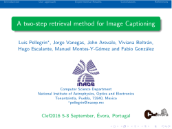 A two-step retrieval method for Image Captioning