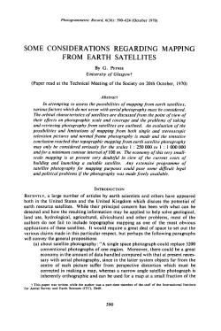 some considerations regarding mapping from earth satellites