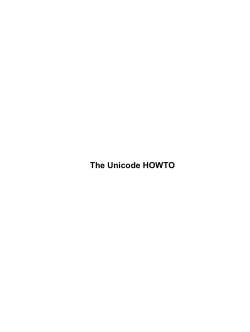 The Unicode HOWTO