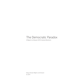 The Democratic Paradox - Kenya Human Rights Commission