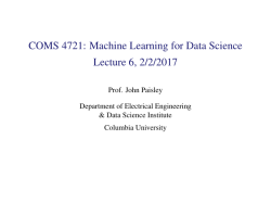 COMS 4721: Machine Learning for Data Science 4ptLecture 6, 2/2