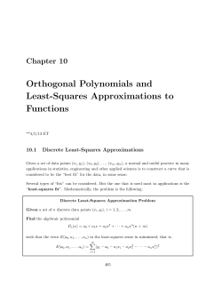 Orthogonal Polynomials and Least-Squares