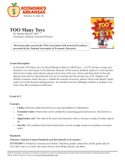 TOO Many Toys - Economics Arkansas
