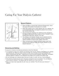 Caring For Your Dialysis Catheter