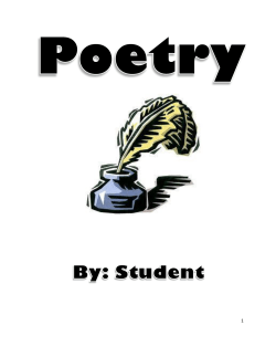 Poetry Anthology by Alyssa S.