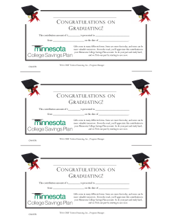 Gift Certificate - Graduation - Minnesota College Savings Plan
