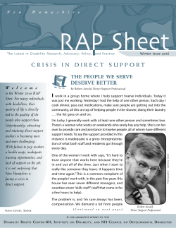 crisis in direct support - Disability Rights Center