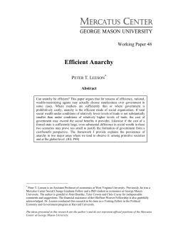 Efficient Anarchy