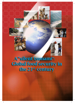 Global food security &ndash; what is the issue?