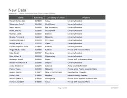 New Data - Socrata Open Data
