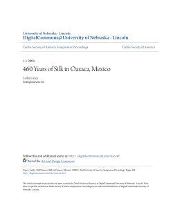 460 Years of Silk in Oaxaca, Mexico