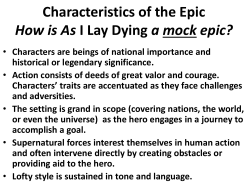 Characteristics of the Epic How is As I Lay Dying a mock epic?