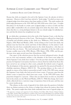 supreme court clerkships and “feeder” judges
