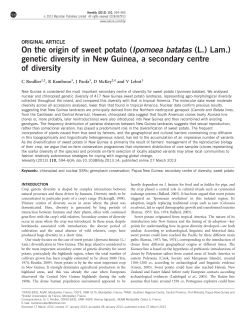 On the origin of sweet potato (Ipomoea batatas (L.) Lam