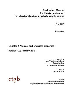 Physical and chemical properties