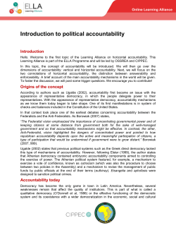 Introduction to political accountability