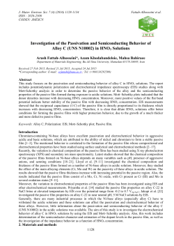 Investigation of the Passivation and Semiconducting Behavior of