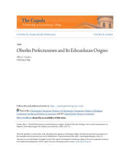Oberlin Perfectionism and Its Edwardsean Origins