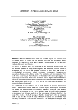 NETZSTADT &ndash; THRESHOLD AND DYNAMIC SCALE