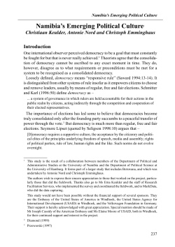 State, Society and Democracy - A Reader in Namibian Politics