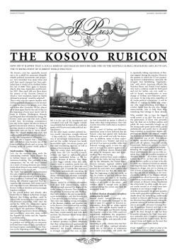 The KoSovo Rubicon - Kosovo Compromise Project Homepage