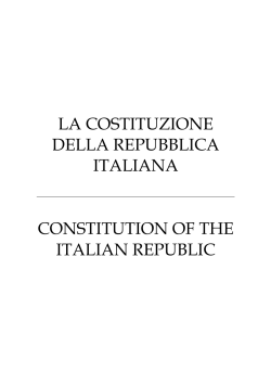 la costituzione della repubblica italiana constitution of the italian