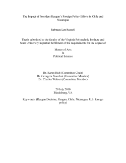 The Impact of President Reagan`s Foreign Policy Efforts in Chile and