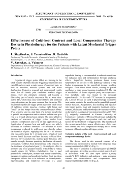 Effectiveness of Cold&ndash;heat Contrast and Local Compression