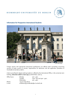 Information for Prospective International Students
