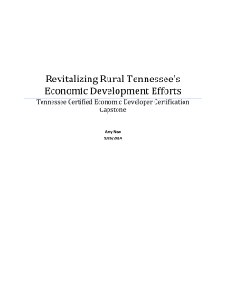 Revitalizing Rural Tennessee`s Economic Development Efforts