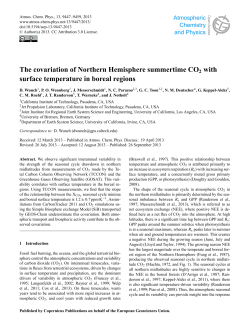The covariation of Northern Hemisphere summertime CO2 with