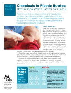 NRDC: Chemicals in Plastic Bottles