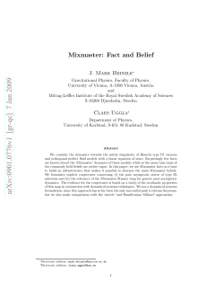 Mixmaster: Fact and Belief