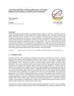 Analyzing the Effect of Moving Resonance on Seismic Response of