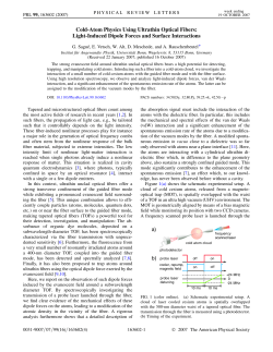 Cold-Atom Physics Using Ultrathin Optical Fibers: Light